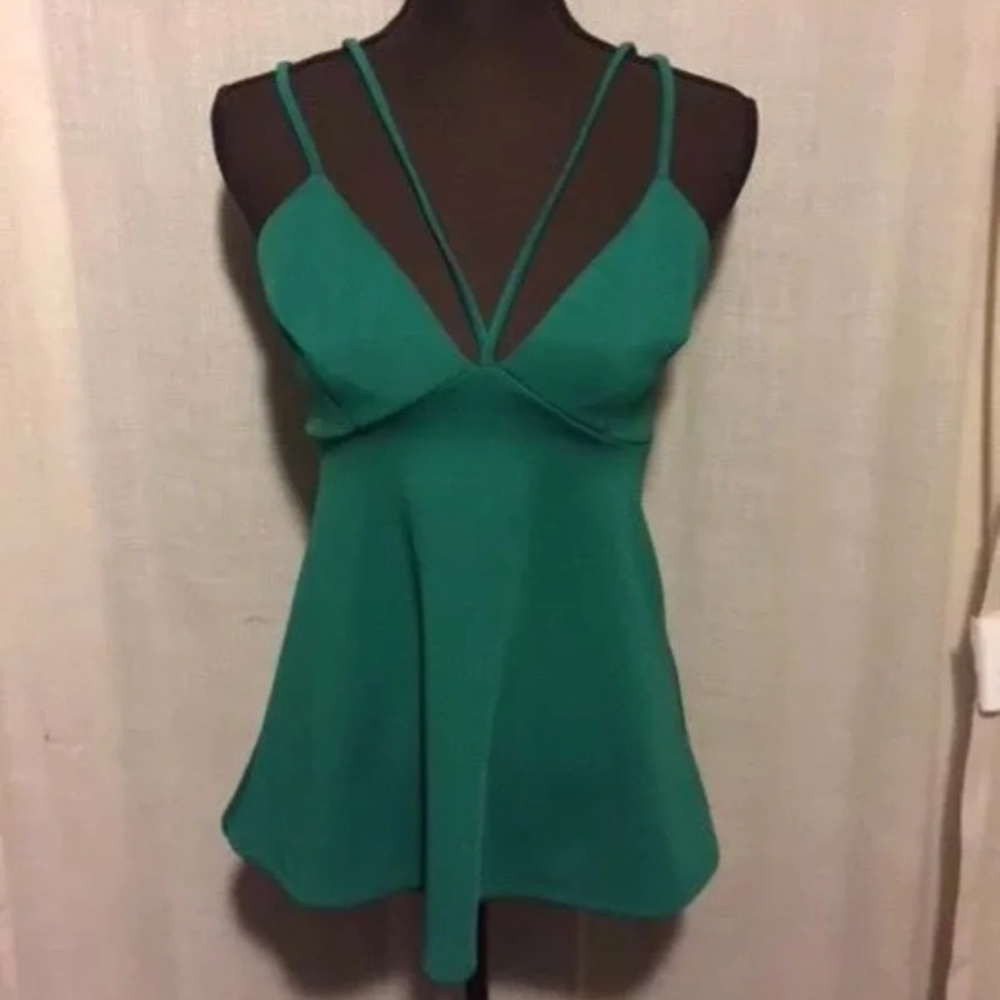 Express Sleeveless Top Size Small Green